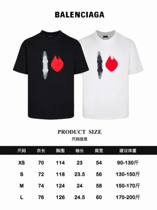 Picture of Balenciaga T Shirts Short _SKUBalenciagaXS-Lsxtx2920844